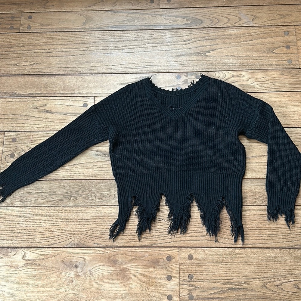 Distressed sweater